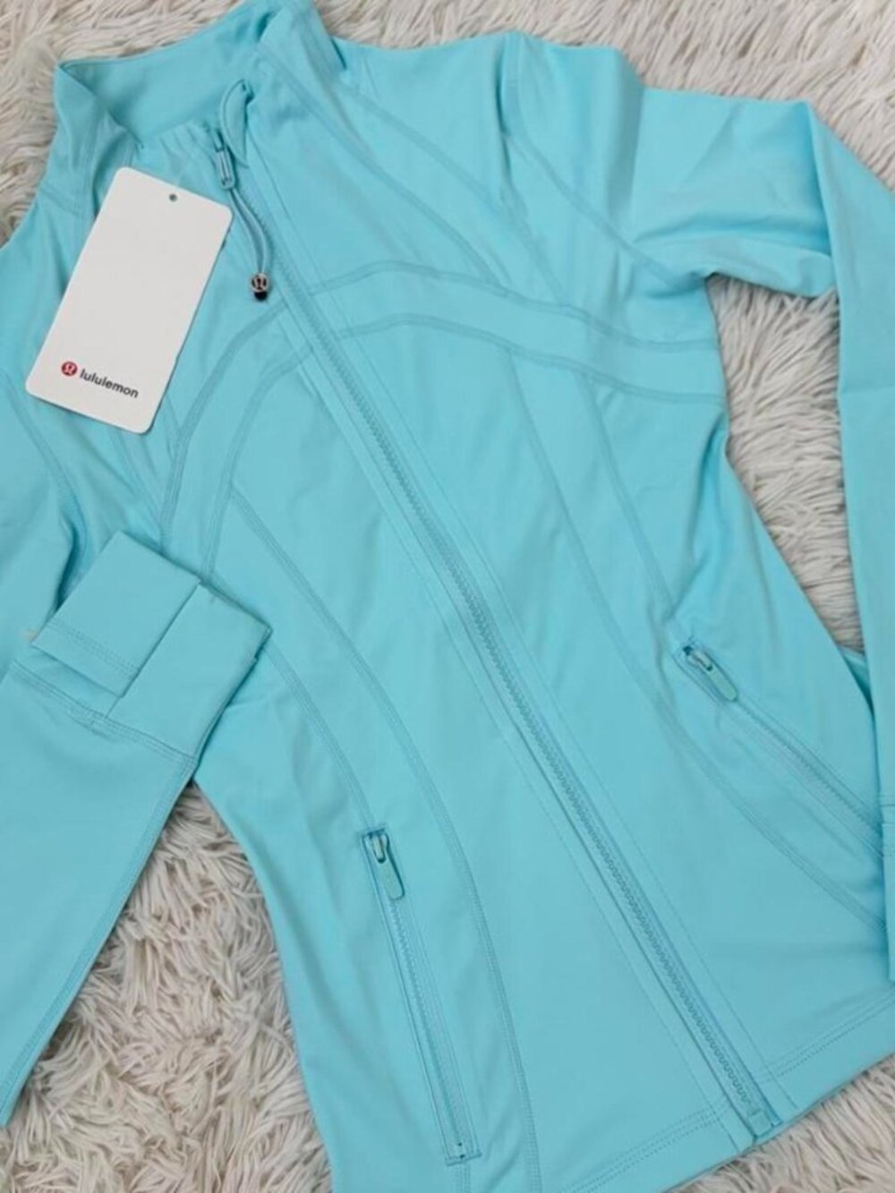 Lululemon Define Cropped Jacket Set Light Blue